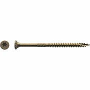 BIG TIMBER #9 x 2-3/4 In. Bronze Flat Head Wood Screw, 83PK 1BTX9234